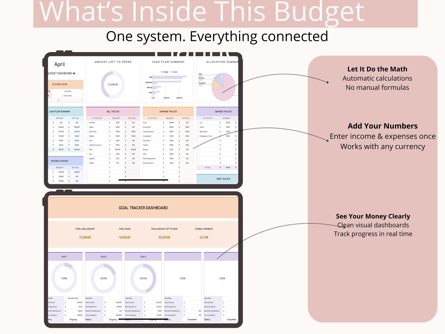 Budget Planner Spreadsheet Google Sheets Excel Budget Tracker Bill Tracker Debt  Monthly Weekly Biweekly Paycheck Budget Expense Tracker