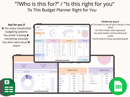 Budget Planner Spreadsheet Google Sheets Excel Budget Tracker Bill Tracker Debt  Monthly Weekly Biweekly Paycheck Budget Expense Tracker