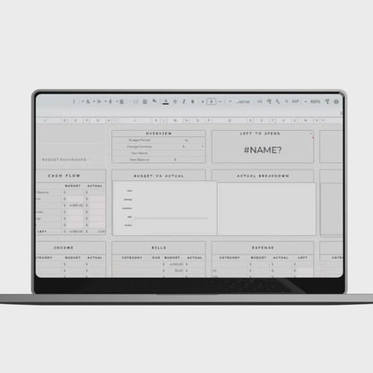 Budget Planner Spreadsheet – Monthly Budget, Expense & Bill Tracker (Google Sheets & Excel)